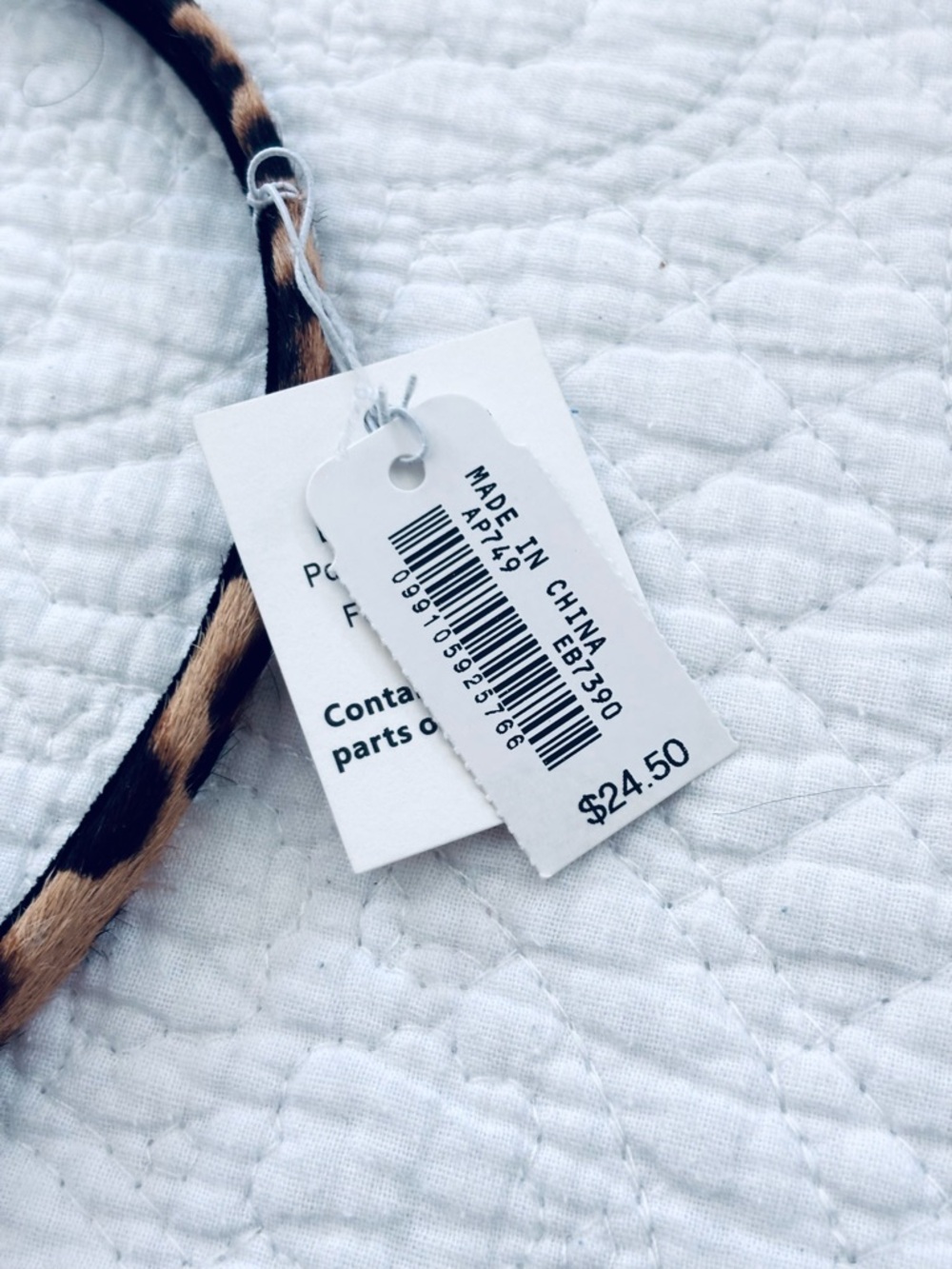 ❗️J.Crew Calf Hair Leopard Print Headband NWT - Picture 4 of 7